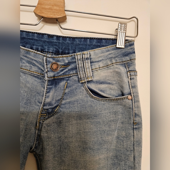 Vintage Low-Rise Skinny Patchwork Jeans - Picture 5 of 12